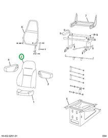 2587157C91 CUSHION  SEAT BK W/UPH