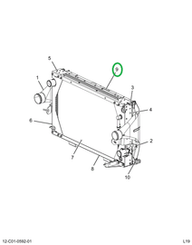 2587452C91 CHANNEL,RAD TOP FRAME ASSY W/I