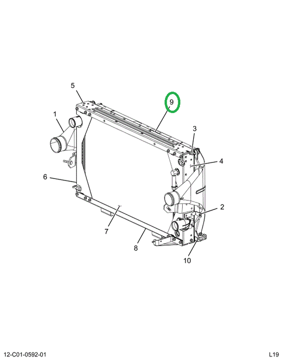 2587452C91 CHANNEL,RAD TOP FRAME ASSY W/I