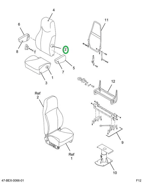 2587631C91 Cushion, Seat Back W/upholster
