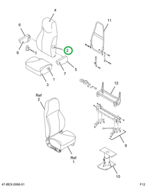 2587717C91 Cushion, Seat, Back, W/ Uphols