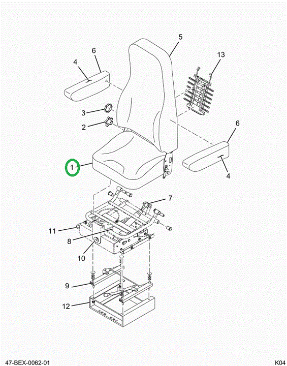 2588235C1 CUSHION  SEAT ASSY