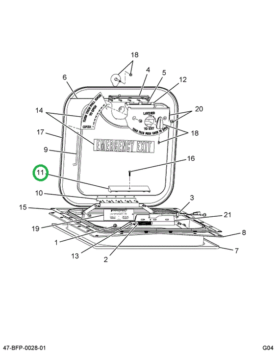 2588375C1 COVER  HINGE WHITE