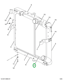 2588400C91 COOLER CHARGE AIR 3.54 W/POSTS