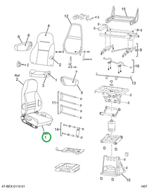 2588677C91 Cushion, Seat, W/ Upholstery B