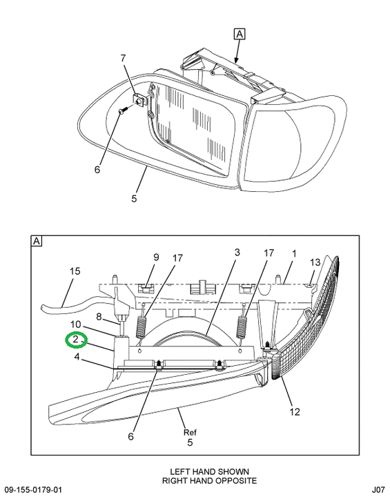 2588850C1 HOUSING HEAD LIGHT CARRIER RH