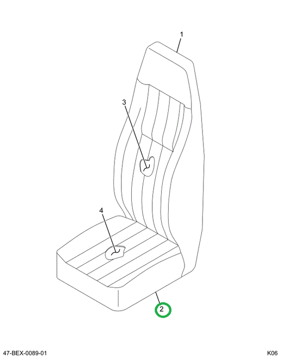 2589942C91 UPHOLSTERY  SEAT CUSHION DRIVE