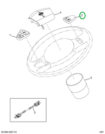 2590928C1 SWITCH STR WHL RH-DOOR/FLASHER
