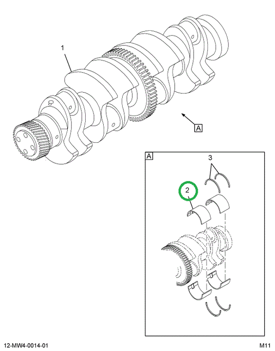 2591157C1 BEARING CRKSHAFT STD