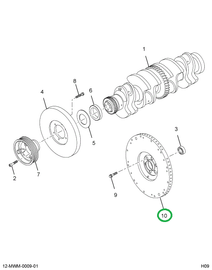 2591174C91 FLYWHEEL ENG W/RING GEAR
