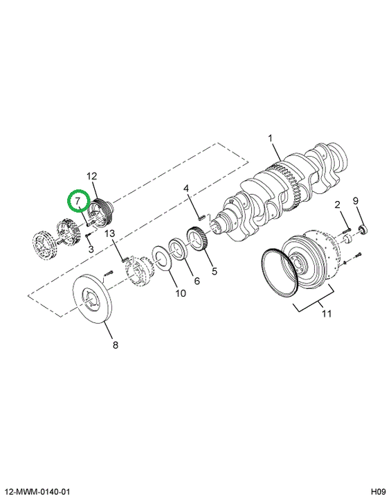 2591179C1 BOLT CRKSHFT DAMPER
