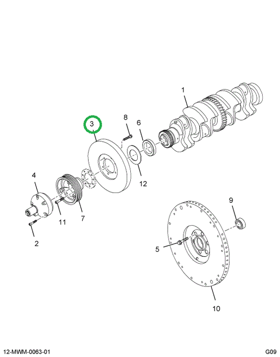 2591181C1 DAMPER CRKSHFT VIBRATION