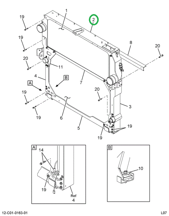 2591570C91 CHANNEL,TOP FRAME ASSY,92/9400