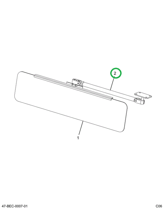 2591876C1 BRACKET  MIRROR ADJUSTABLE