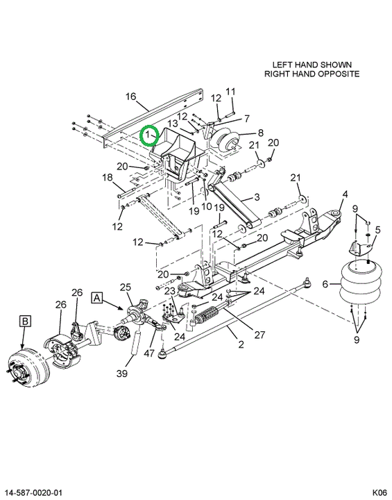 2591946C1 Bracket Assembly, Hanger Left
