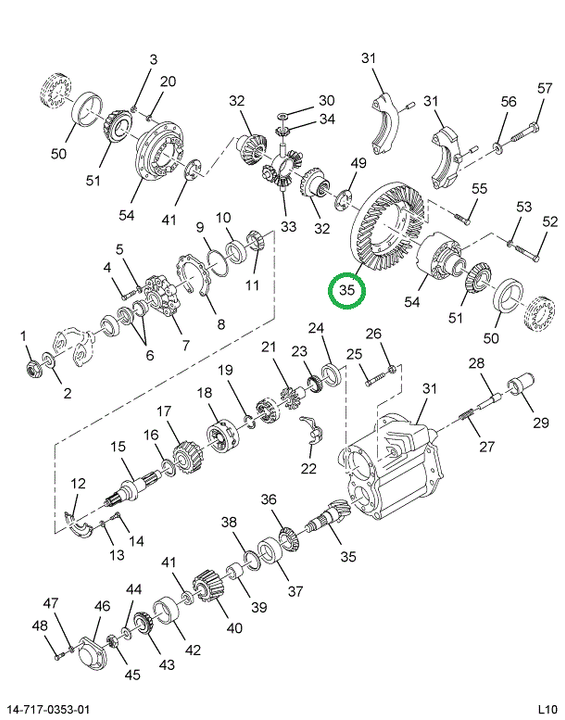 2592711C91 Gear Set, Differential R/p 7.1