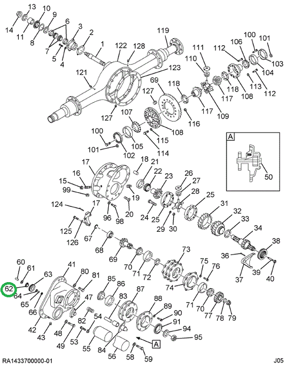 2593183C1 Nut, Isolator Transfer Case