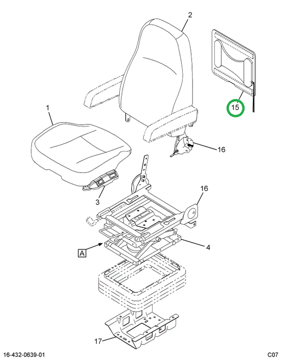 2593454C91 SUPPORT,KIT SEAT SNGL CHAMBER
