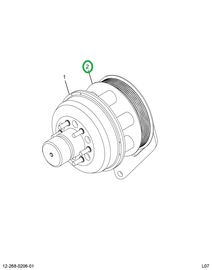 2593602C91 HUB FAN DRIVE PULLEY AND BASE