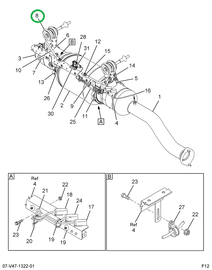 2593993C91 PIN BODY SIDE T ISOLATOR ASSY