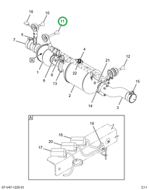 2594558C91 BRACKET BDY SIDE PIN TO ISO AS