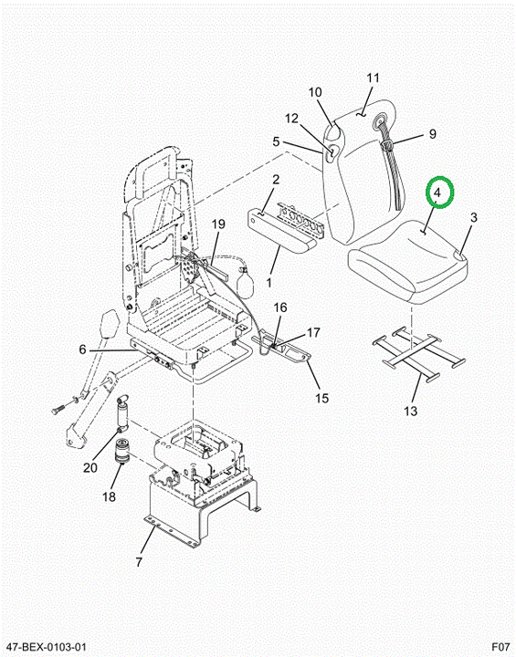 2595809C1 UPHOLSTERY  SEAT CUSHION DRIVE
