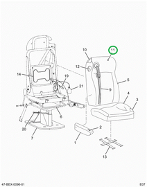 2595862C1 Upholstery Seat Back Driver