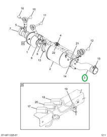 2596409C92 PIPE ASSY CE BUS TAIL