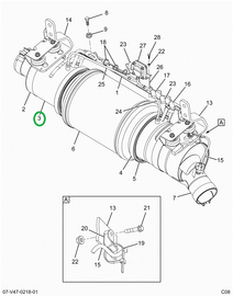 2596442C91 CONVERTR,CONVERTER DPF OUTLET