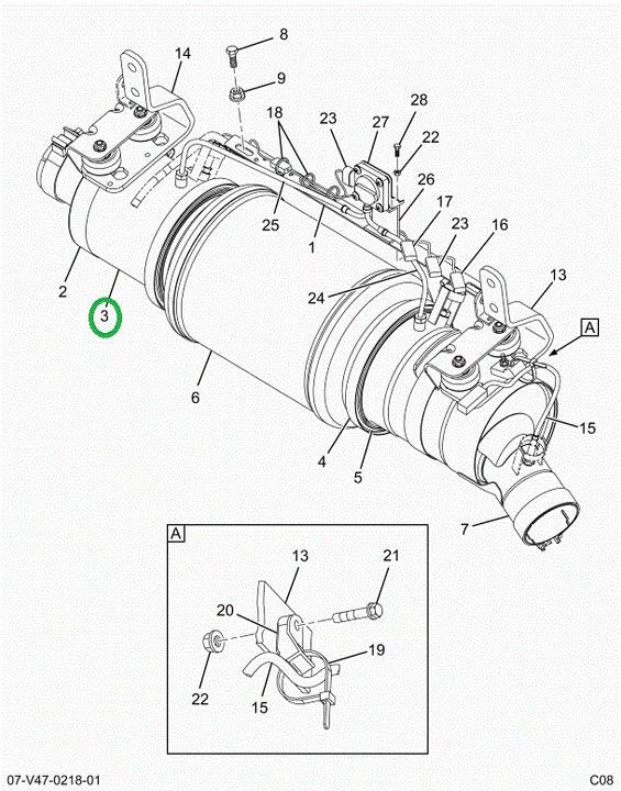 2596442C91 CONVERTR,CONVERTER DPF OUTLET