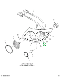 2596992C1 Bezel, Headlight, Left
