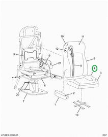 2597162C1 Upholstery, Seat Cushion, Bus,