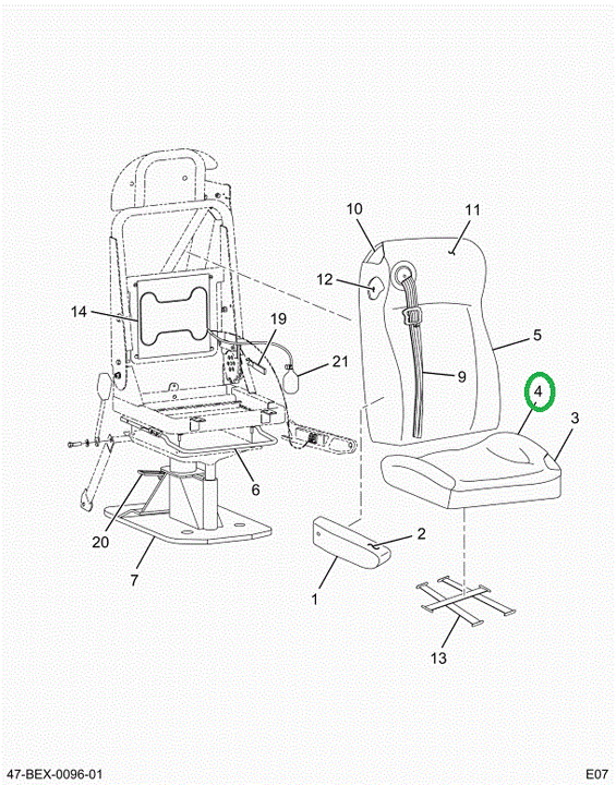 2597162C1 Upholstery, Seat Cushion, Bus,