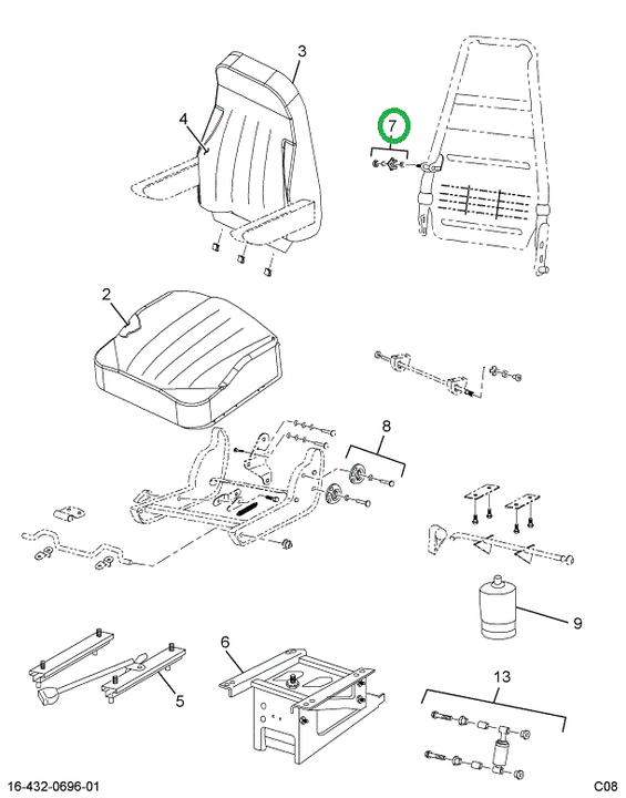 2597440C1 KNOB SEAT LUMBAR W/PIN