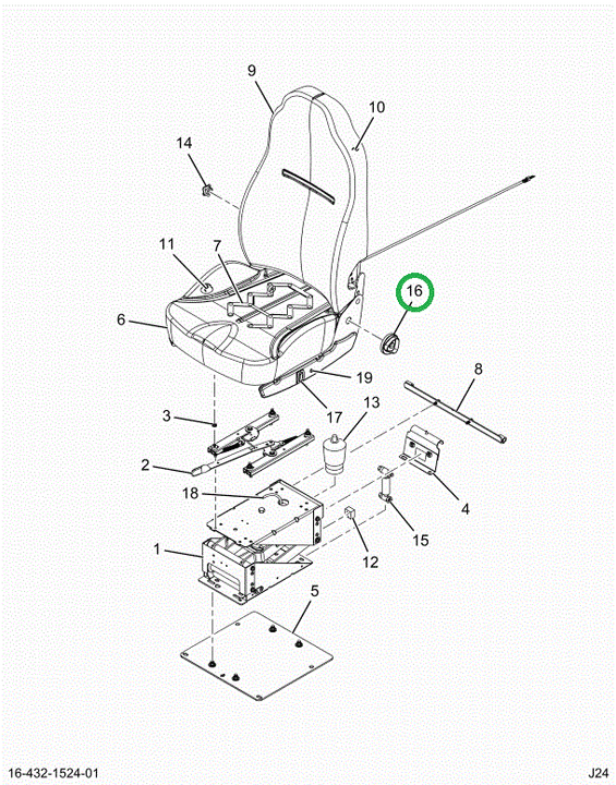 2597445C1 KNOB SEAT RECLINER W/HARDWARE