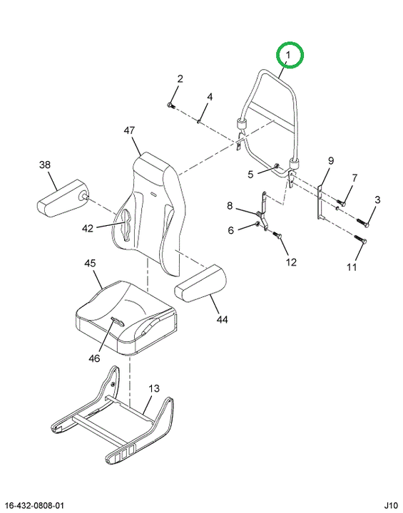 2597791C1 FRAME SEAT BACK