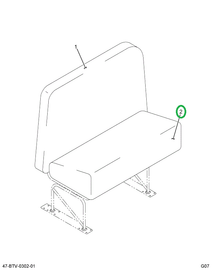 2597969C1 COVER  UPH SEAT CUSHION GRY