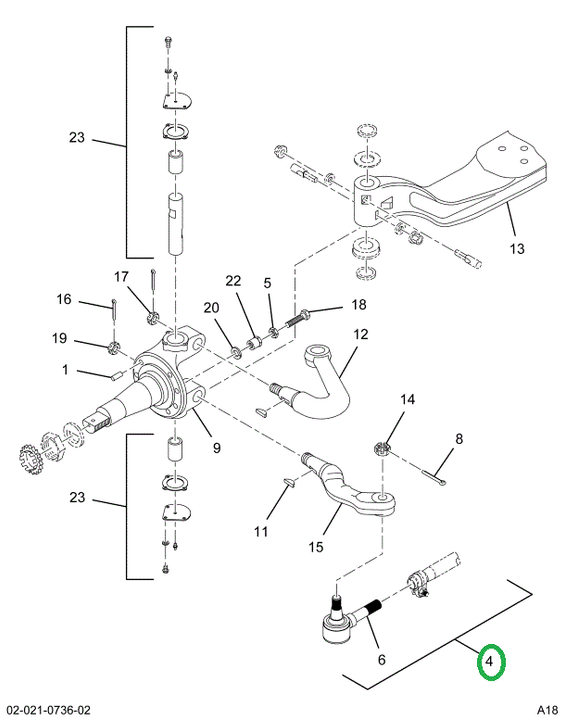 2603234C91 ROD FRT AXLE TIE ASM W/ENDS