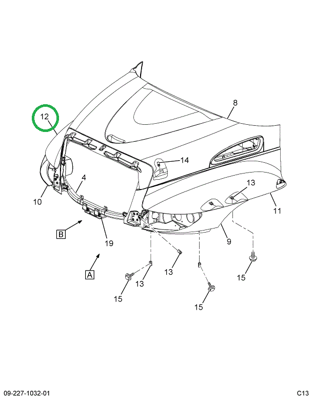 3545398C6 PANEL RH HOOD SIDE SKIN