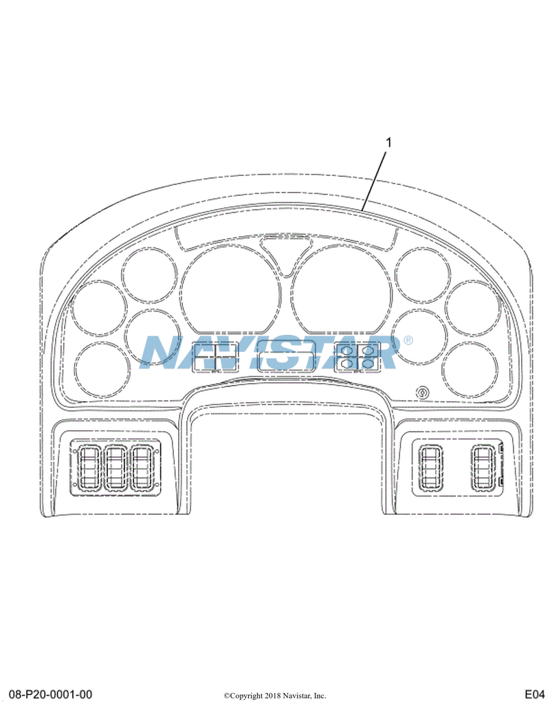 3558552C92 HOUSING INSTR CLUSTER  W/PRNDL