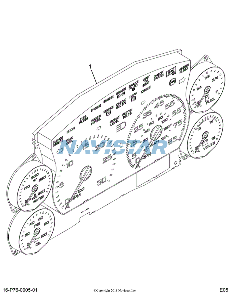 3581055C95 SPEEDOMETER & TACH HEAD ASM  C Image 1