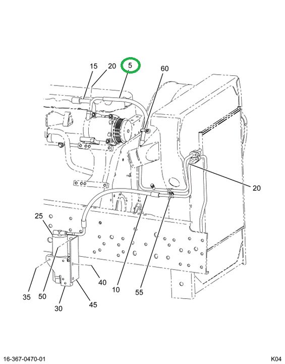 3582987C92 HOSE ASSY COMPR TO COND