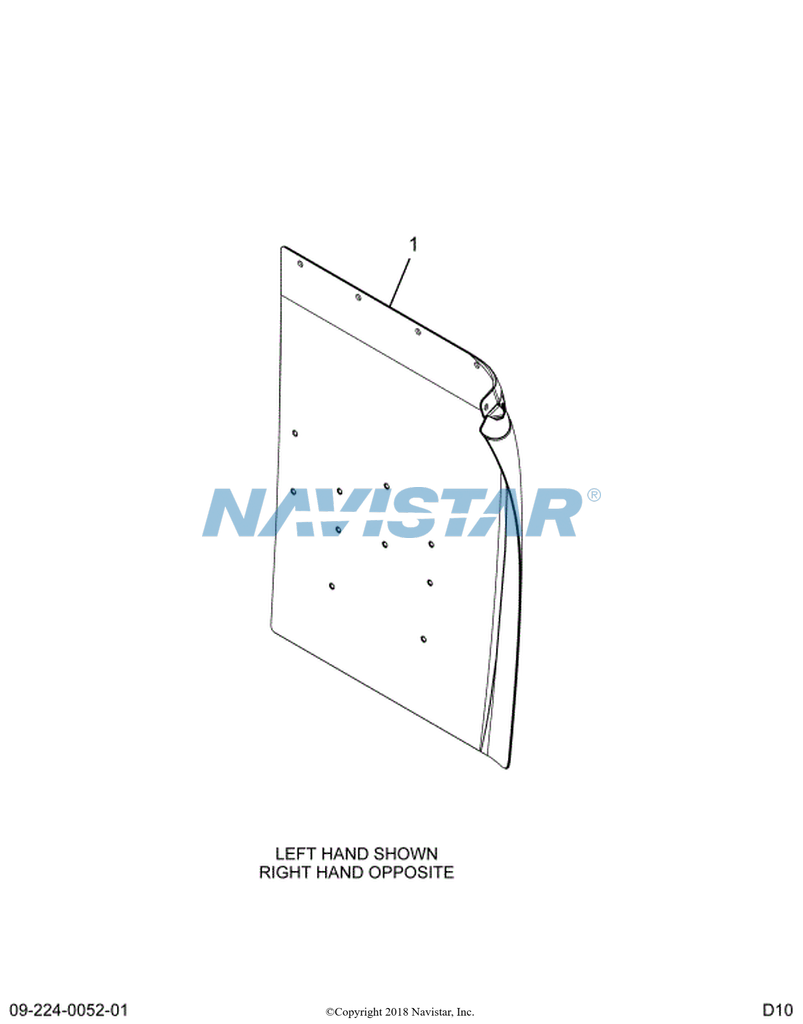 3584128C5 GUARD FRT FENDER  HDD SBA LH