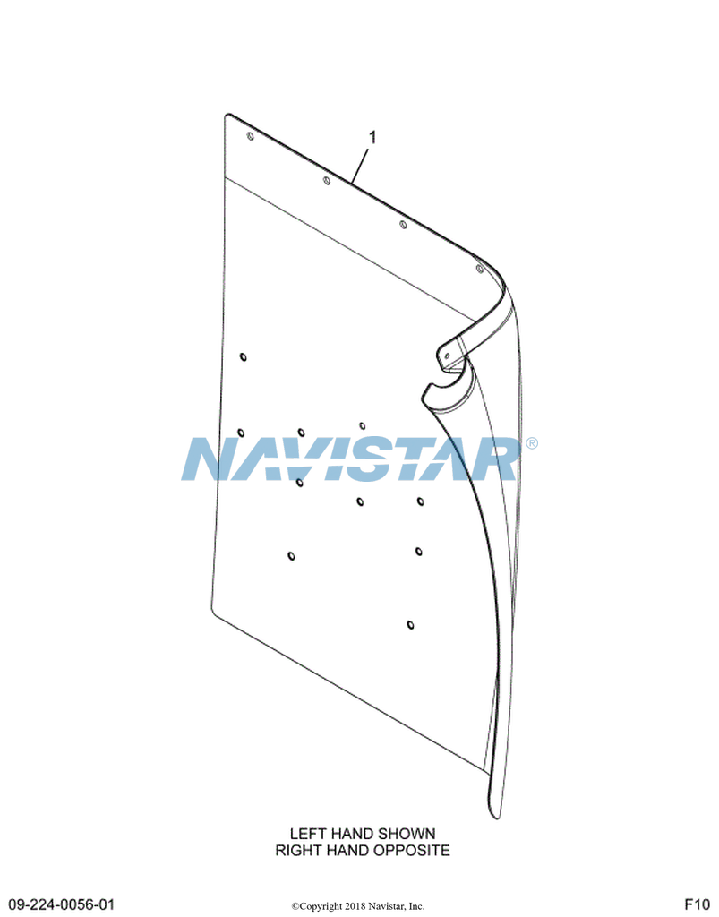 3584130C5 GUARD FRT FENDER  HDD SFA LH