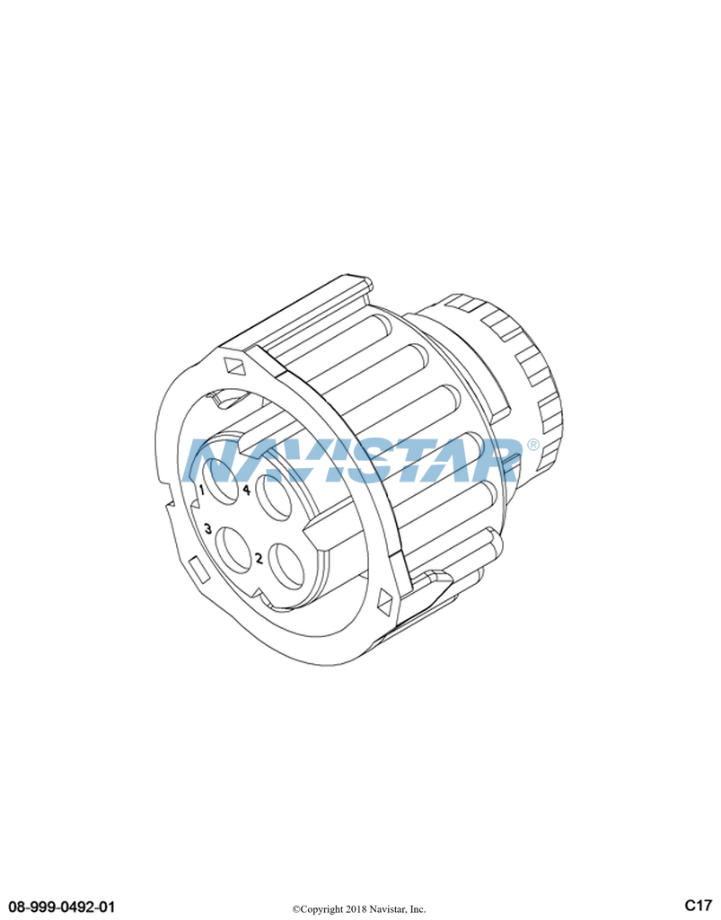 3601685C1 CONNECTR,CONNECTOR BODY 4 WAY