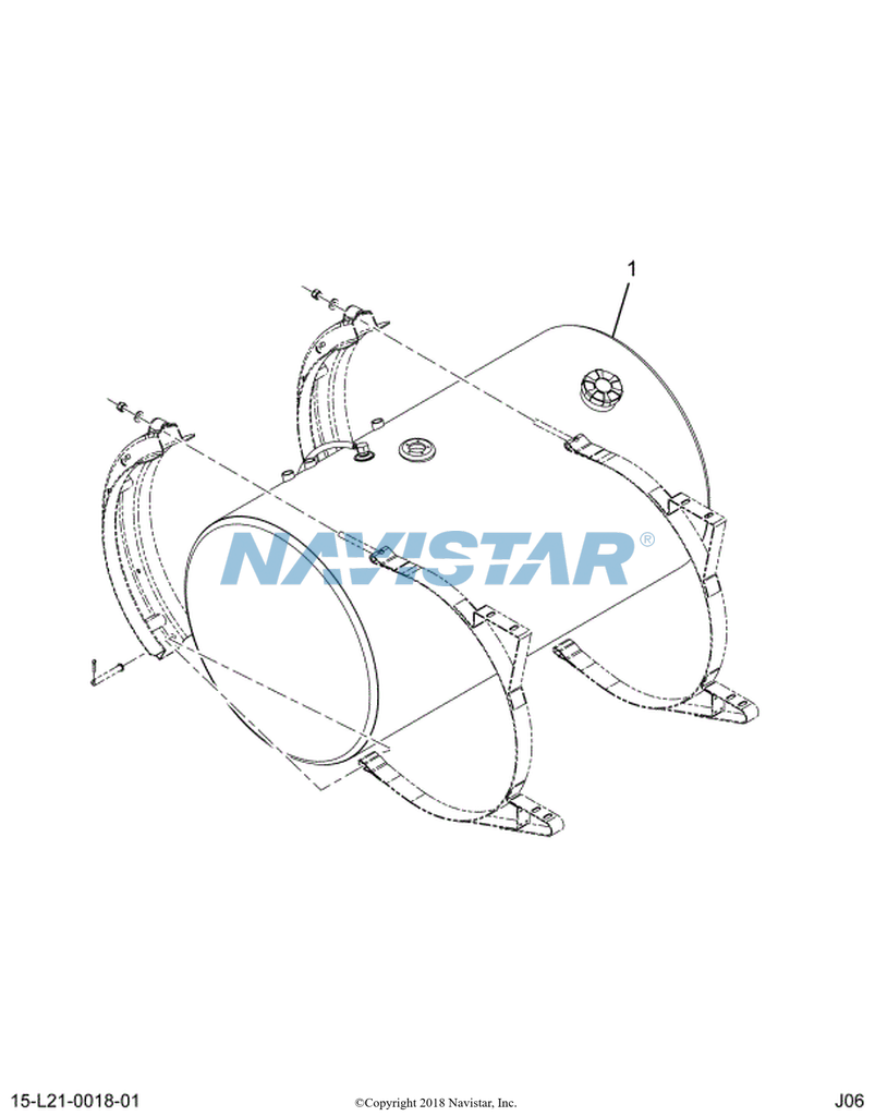 3609590C94 TANK FUEL  26 INCH ROUND  80 G