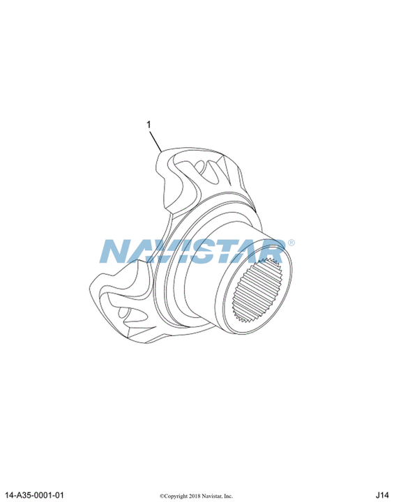 3710754C91 FLANGE TRUNNION BRG  RPL25  FW