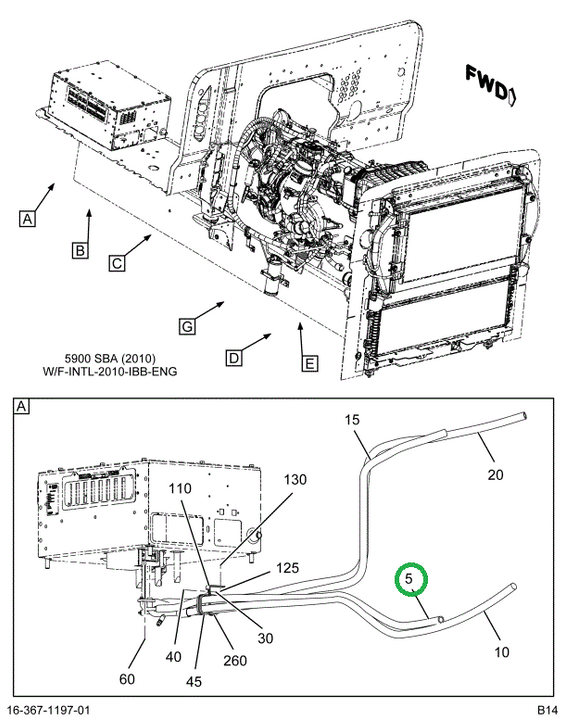 3837646C93 Hose Air Condition Assembly Ev