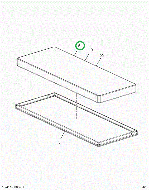 4386500C1 Pad,mattress , 30 X 75 In, Sta