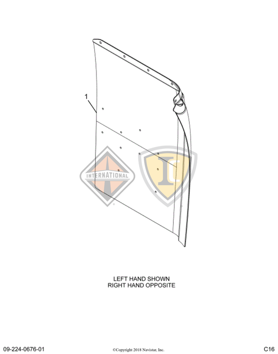 6118044C2 GUARD,FRT FENDER , HDD SBA L